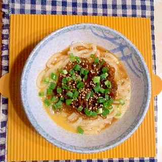 モズクの釜玉うどん♪